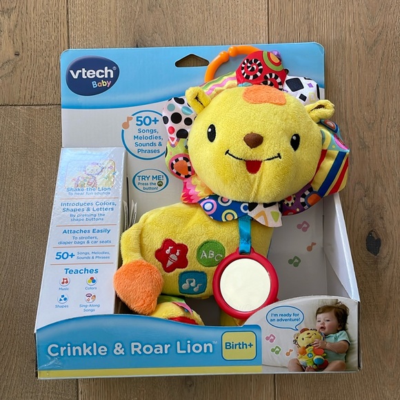 VTech Crinkle and Roar Lion, Yellow - Picture 1 of 3